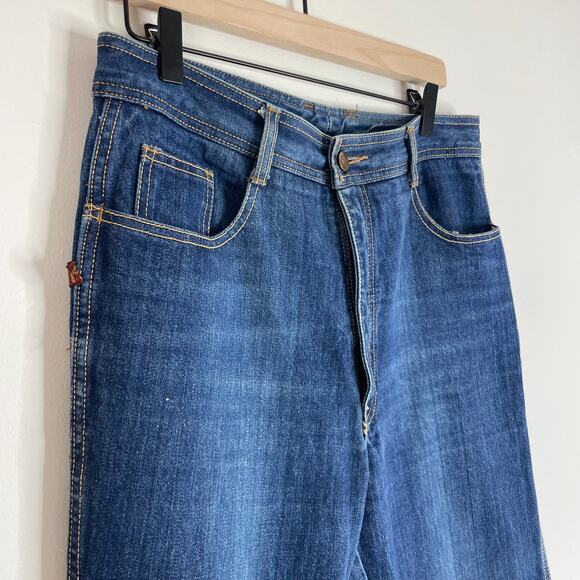 Vintage 80s Jordache Horse Logo Jeans High Waist sz 34 L Straight Leg Hong Kong - Picture 3 of 11